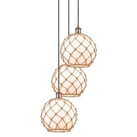 113b-3p-ac-g121-10rb Innovations Lighting 113b-3p-37-17 Farmhouse Rope Pendant - Antique Copper /