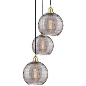 113b-3p-sg-g1213-10sm Innovations Lighting 113b-3p 36 17 Athens Deco Swirl Pendant - Satin Gold /
