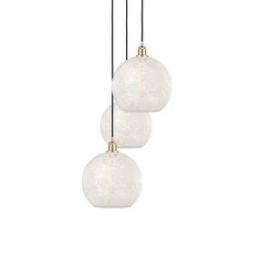 Innovations Lighting 113b-3p-sg-g1216-12wm 113b-3p-14-19 White Mouchette Pendant - Gold