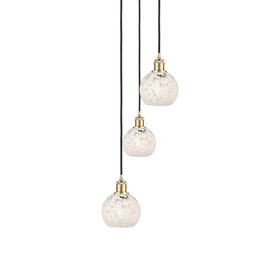 113b-3p-sg-g1216-6wm Innovations Lighting 113b-3p-11-13 White Mouchette Pendant - Gold