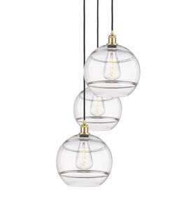 113b-3p-sg-g556-12cl Innovations Lighting 113b-3p-41-19 Rochester Pendant 3 - Gold