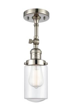 201f-pn-g312 Innovations Lighting 201f Dover 5 Inch W Convertible Semi-flush - Nickel