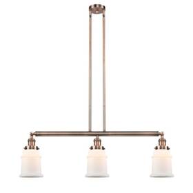 213-ac-g181 Innovations Lighting 213 Canton 3 Light 39 Inch W Linear - Antique Copper /