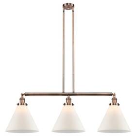 213-ac-g41-l Innovations Lighting 213 X-large Cone 3 Light 44 Inch W - Antique Copper / Matte