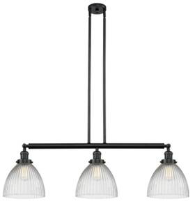 213-bk-g222 Innovations Lighting 213 Seneca Falls 3 Light 39 Inch W - Black