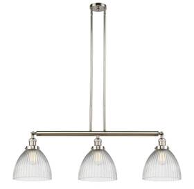 213-pn-g222 Innovations Lighting 213 Seneca Falls 3 Light 39 Inch W - Nickel