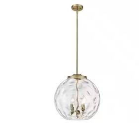 221-3s-ab-g1215-16 Innovations Lighting Athens Water Glass 3-light Antique Brass Mini Pendant Light
