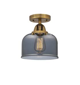 288-1c-bb-g73 Innovations Lighting 288-1c-9-8 Bell Semi-flush 8 Inch W - Brushed Brass /