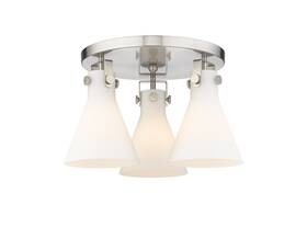 411-3f-sn-g411-7wh Innovations Lighting 411-3f-11-20 Newton Cone Flush 3 - White