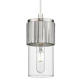 428-1p-sn-g428-7cl Innovations Lighting 428-1p-g428-7cl Bolivar 7 Inch Tall Mini Pendant - Nickel