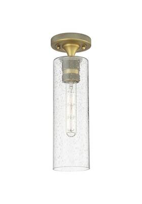 434-1f-bb-g434-12sdy Innovations Lighting 434-1f-15-4 Crown Point Flush - Brass