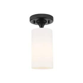 434-1f-bk-g434-7wh Innovations Lighting 434-1f-10-4 Crown Point Flush - Black
