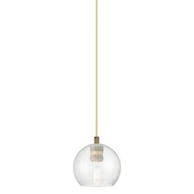 434-1p-bb-g124-6 Innovations Lighting 434-1p-8-6 Crown Point Pendant - Brass