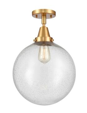 447-1c-sg-g204-12 Innovations Lighting 447-1c-15-12 Beacon Semi-flush 12 Inch W - Satin Gold /