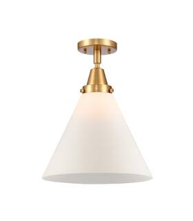 447-1c-sg-g41-l Innovations Lighting 447-1c-16-12-l Cone Semi-flush 12 Inch W - Satin Gold /