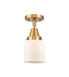 447-1c-sg-g51 Innovations Lighting 447-1c-10-5 Bell Semi-flush 5 Inch W - Satin Gold / Matte