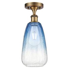 516-1c-bb-g480-6sb Innovations Lighting 516-1c-14-6 Brookhaven Almond Semi-flush - Brushed Brass /