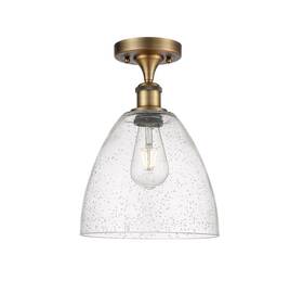 516-1c-bb-gbd-94 Innovations Lighting 516-1c-13-9 Bristol Semi-flush 9 Inch W - Brass