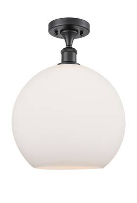 516-1c-bk-g121-12 Innovations Lighting 516-1c-16-12 Athens Semi-flush 12 Inch W - White