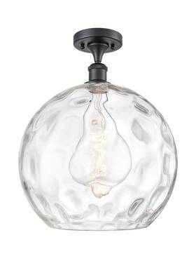 516-1c-bk-g1215-14 Innovations Lighting 516-1c-17-14 Athens Semi-flush Deco - Matte Black /