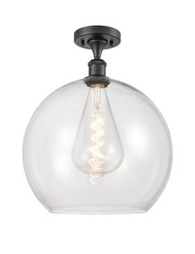 516-1c-bk-g122-14 Innovations Lighting 516-1c-18-14 Athens Semi-flush 14 Inch W - Black