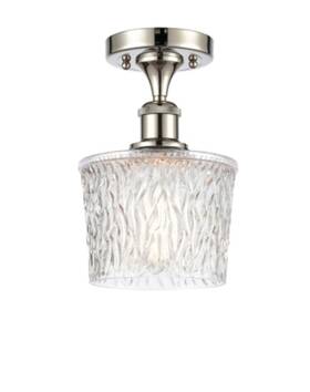 516-1c-pn-g402 Innovations Lighting 516 Niagra 7 Inch W Semi-flush Ceiling - Nickel