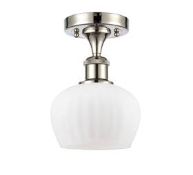 516-1c-pn-g91 Innovations Lighting 516 Fenton 7 Inch W Semi-flush Ceiling - White