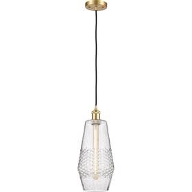 516-1p-sg-g684-7 Innovations Lighting Ballston Windham Mini Pendant Satin Gold