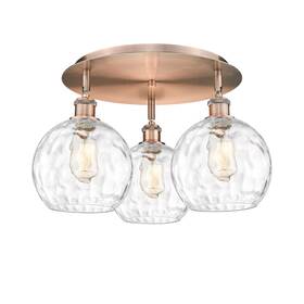516-3c-ac-g1215-8 Innovations Lighting 516-3c-11-20 Athens Water Glass Flush - Antique