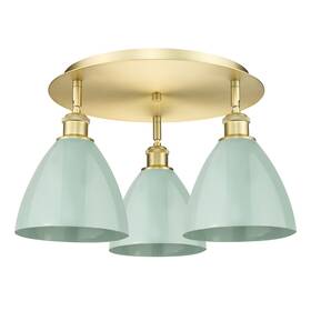 516-3c-sg-mbd-75-sf Innovations Lighting 516-3c-10-20 Ballston Dome Flush - Satin Gold /