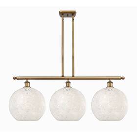 516-3i-bb-g1216-12wm Innovations Lighting 516-3i-14-39-white Mouchette-indoor Pendant - Brushed Brass