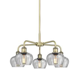 516-5cr-ab-g92 Innovations Lighting 516-5cr-14-25 Fenton Chandelier 5 - Brass