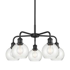 516-5cr-bk-g124-6 Innovations Lighting 516-5cr-15-24 Athens Chandelier 5 - Black