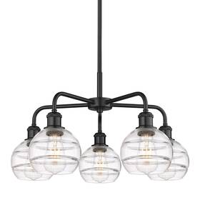 516-5cr-bk-g556-6cl Innovations Lighting 516-5cr-14-24 Rochester Chandelier - Black
