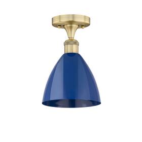 616-1f-bb-mbd-75-bl Innovations Lighting 616-1f-11-8 Plymouth Dome Semi-flush - Blue