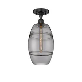 616-1f-bk-g557-8sm Innovations Lighting 616-1f 10 8 Vaz Semi-flush Inch W - Matte Black / Light