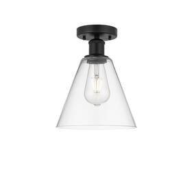 616-1f-bk-gbc-82 Innovations Lighting 616-1f-12-8 Berkshire Semi-flush - Black