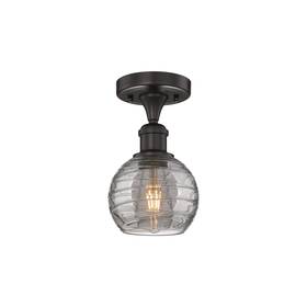 616-1f-ob-g1213-6sm Innovations Lighting 616-1f-9-6-athens Deco Swirl-ceiling Fixture - Oil Rubbed