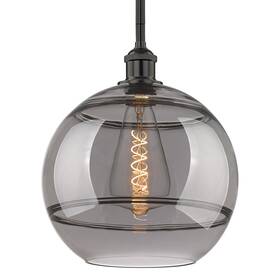 616-1s-bk-g556-12sm Innovations Lighting 616-1s 13 12 Rochester Pendant - Matte Black /