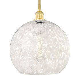 616-1s-sg-g1216-14wm Innovations Lighting 616-1s 16 14 White Mouchette Pendant - Gold 616-1s-sg-g1216-14wm Innovations Lighting 616-1s 16 14 White Mouchette Pendant - Gold