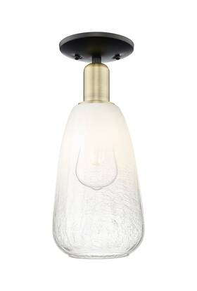 716-1c-bab-g480-6op Innovations Lighting 716-1c-15-6 Brookhaven Almond Semi-flush - Black Antique