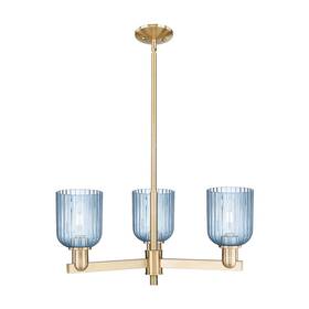 716-3cr-cb-g559-5bl Innovations Lighting Bridal Veil 3lt 18 Inch Chandelier Cbz/blue -