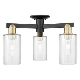 716-3f-bab-g802 Innovations Lighting 716-3f-11-22 Clymer Semi-flush 3 - Black