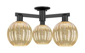 716-3f-bk-g458-7me Innovations Lighting 716-3f-12-25 Preston Semi-flush 3 - Black