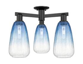 716-3f-bk-g480-6sb Innovations Lighting 716-3f-15-24 Brookhaven Almond Semi-flush - Matte Black /