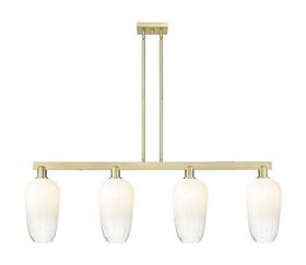 716-4i-ab-g484-7op Innovations Lighting 716-4i-16-48 Brookhaven Flute Linear - Brass