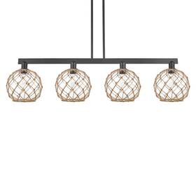 716-4i-bk-g122-10rb Innovations Lighting 716-4i-13-53 Farmhouse Rope Linear - Matte Black