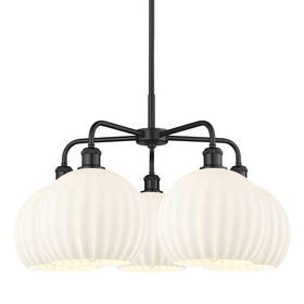 Innovations Lighting 745684744108 516-5c-18-28-white Venetian-indoor - Matte Black / White