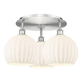 Innovations Lighting 745684751687 516-3c-13-22-white Venetian-indoor Ceiling - Satin Nickel /