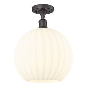 516-1c-15-12 Innovations Lighting 745684758945 White Venetian Semi-flush - Bronze